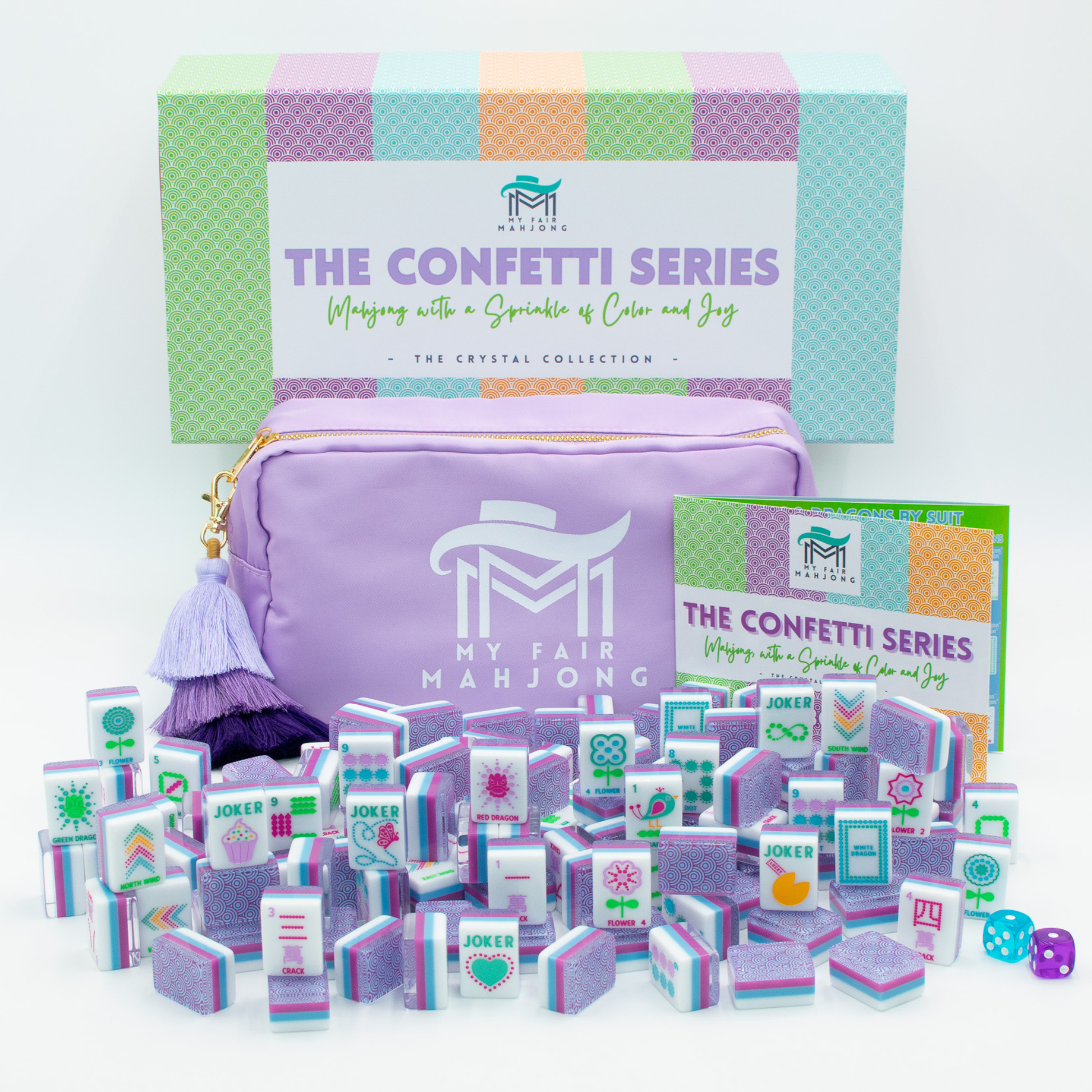 Crystal Confetti Purple | Mahjong with a Sprinkle of Color - Bria Blair Creative