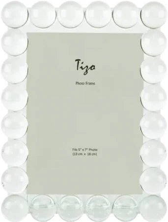 Crystal Glass 4 x 6 Inch Bubble Picture Frame - Bria Blair Creative