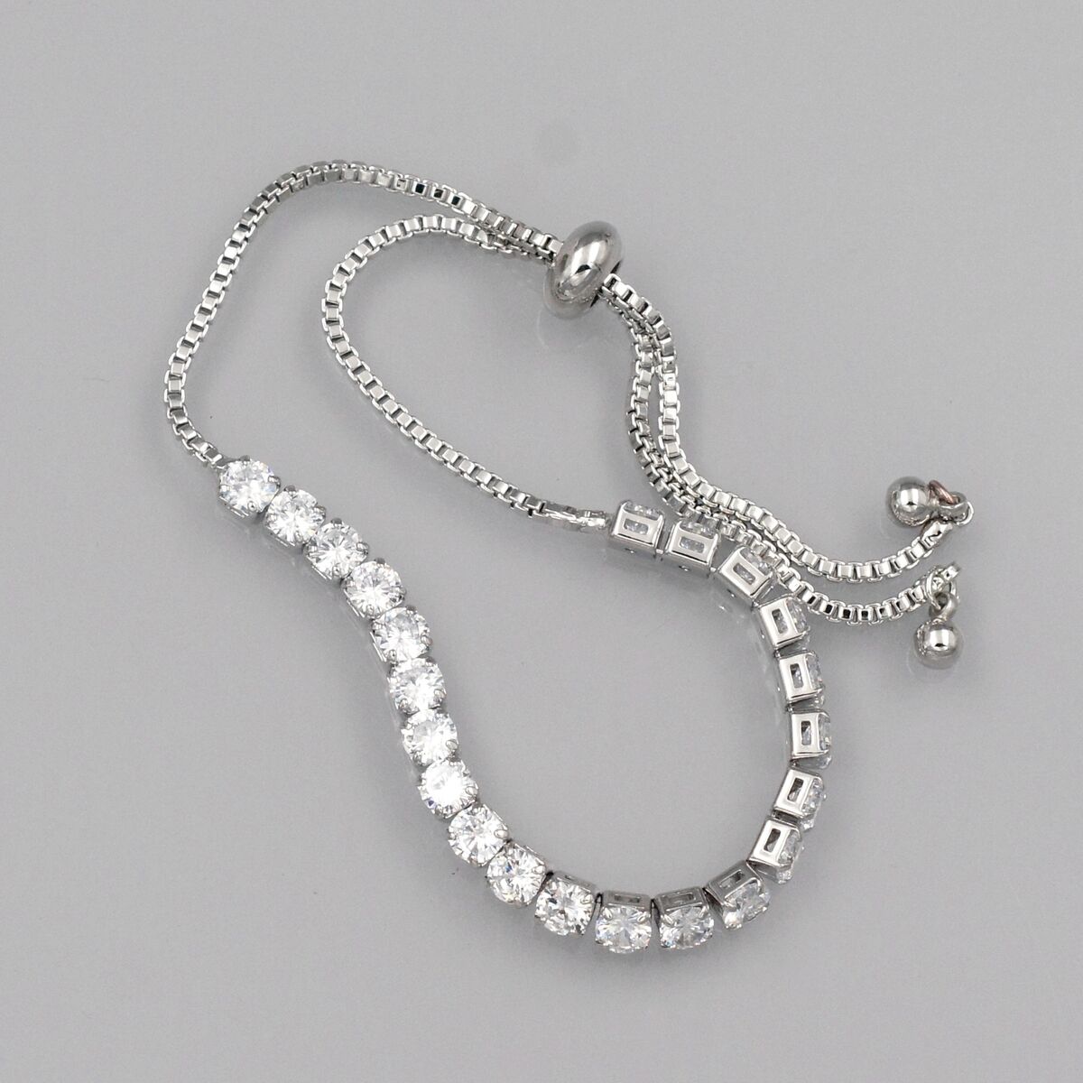 Cubic Zirconia Tennis Bracelet Adjustable - Gold or Silver - Bria Blair Creative
