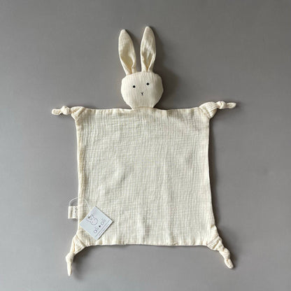 Cuddle Security Blanket Soft Muslin Cotton - Bunny (Natural) - Bria Blair Creative