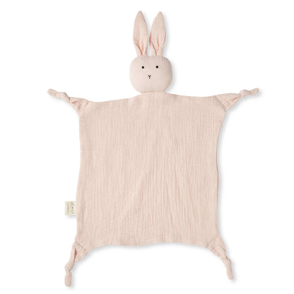 Cuddle Security Blanket Soft Muslin Cotton - Bunny (Pink) - Bria Blair Creative