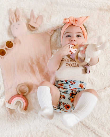 Cuddle Security Blanket Soft Muslin Cotton - Bunny (Pink) - Bria Blair Creative