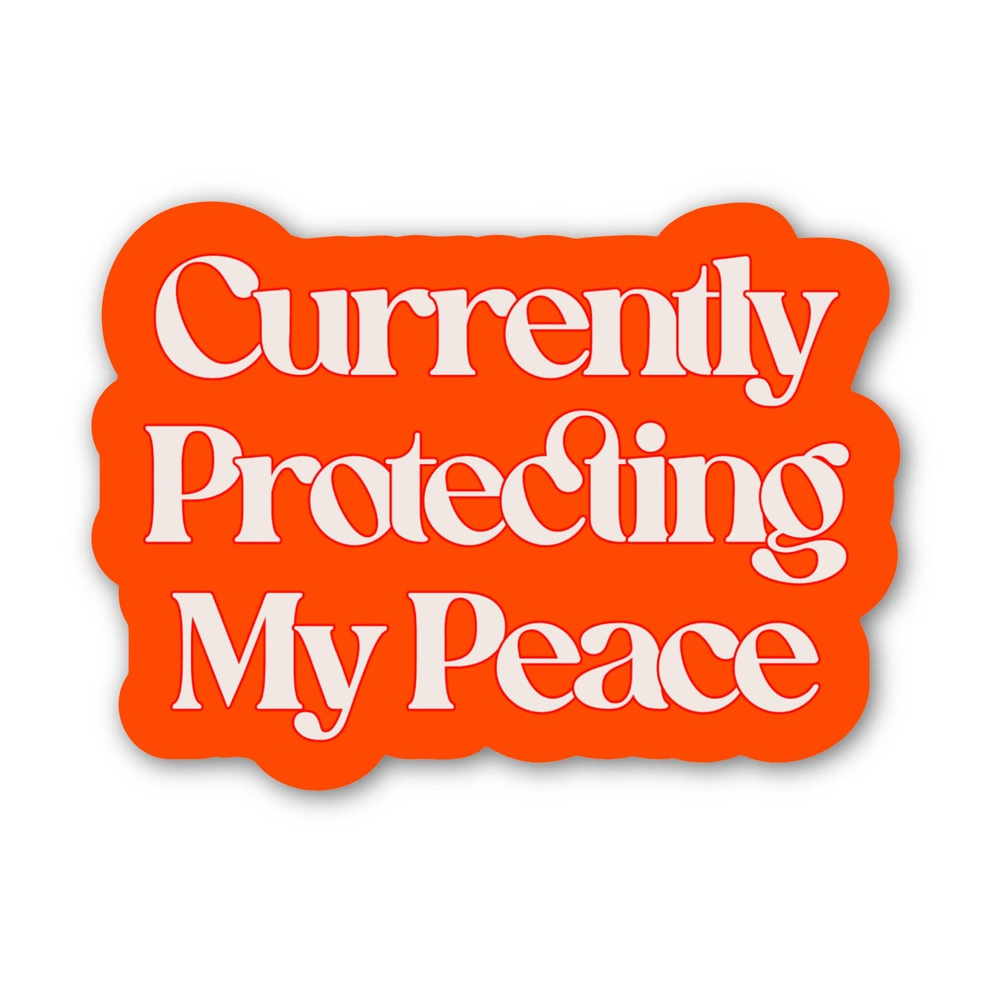 Currently Protecting My Peace Text Sticker - Bria Blair Creative