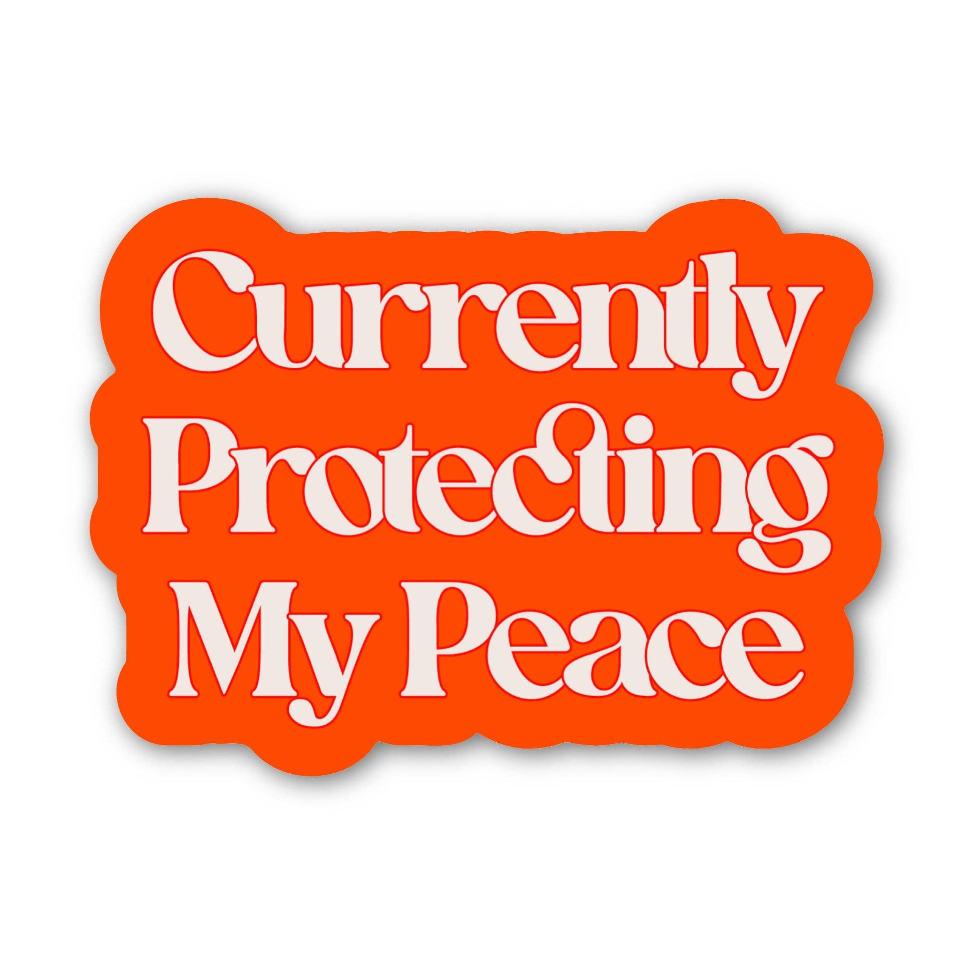 Currently Protecting My Peace Text Sticker - Bria Blair Creative