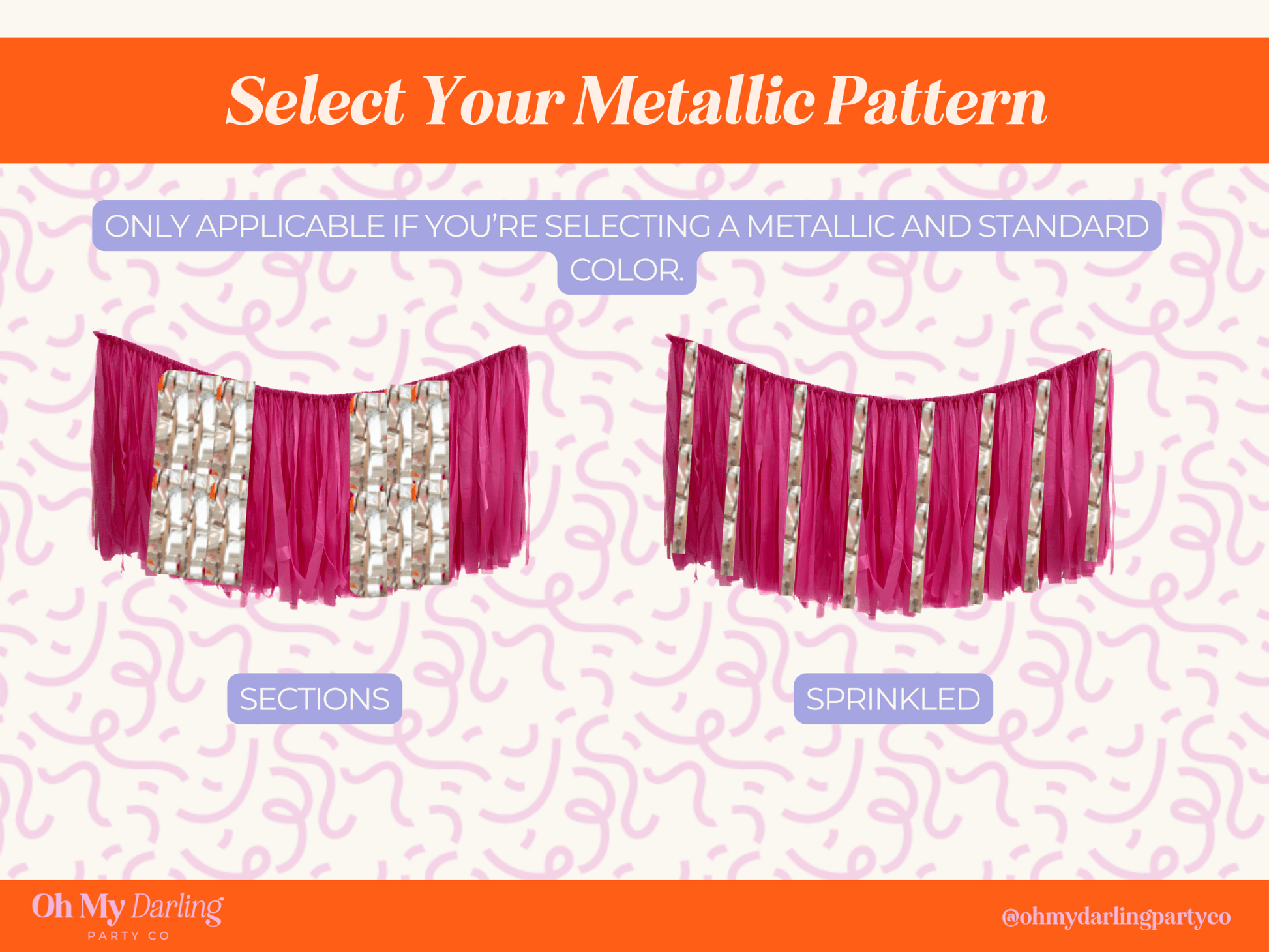 Custom Aerial Ceiling Fringe Strand: 6 Feet / Solid Plastic - Bria Blair Creative