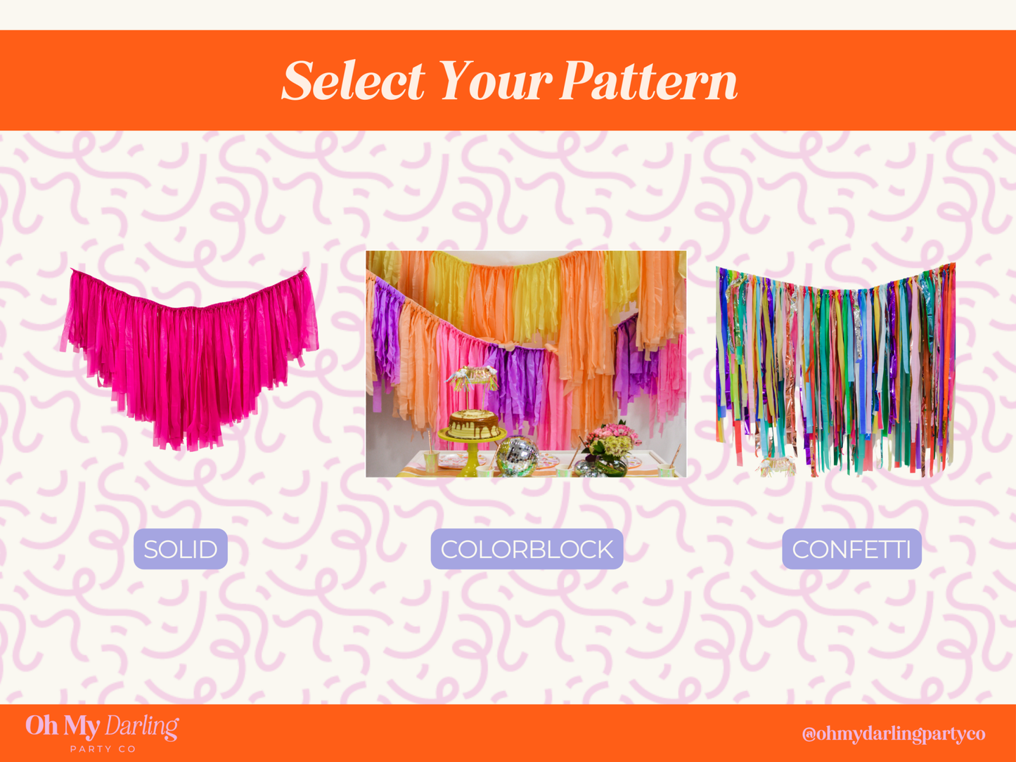 Custom Aerial Ceiling Fringe Strand: 8 Feet / Solid Metallic - Bria Blair Creative