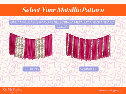 Custom Aerial Ceiling Fringe Strand: 8 Feet / Solid Plastic - Bria Blair Creative