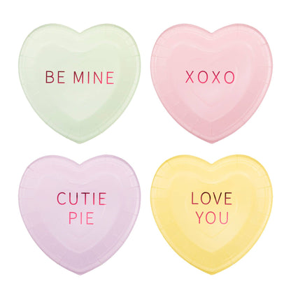 CVH1141 - Conversation Hearts Dessert Plate Set - Bria Blair Creative