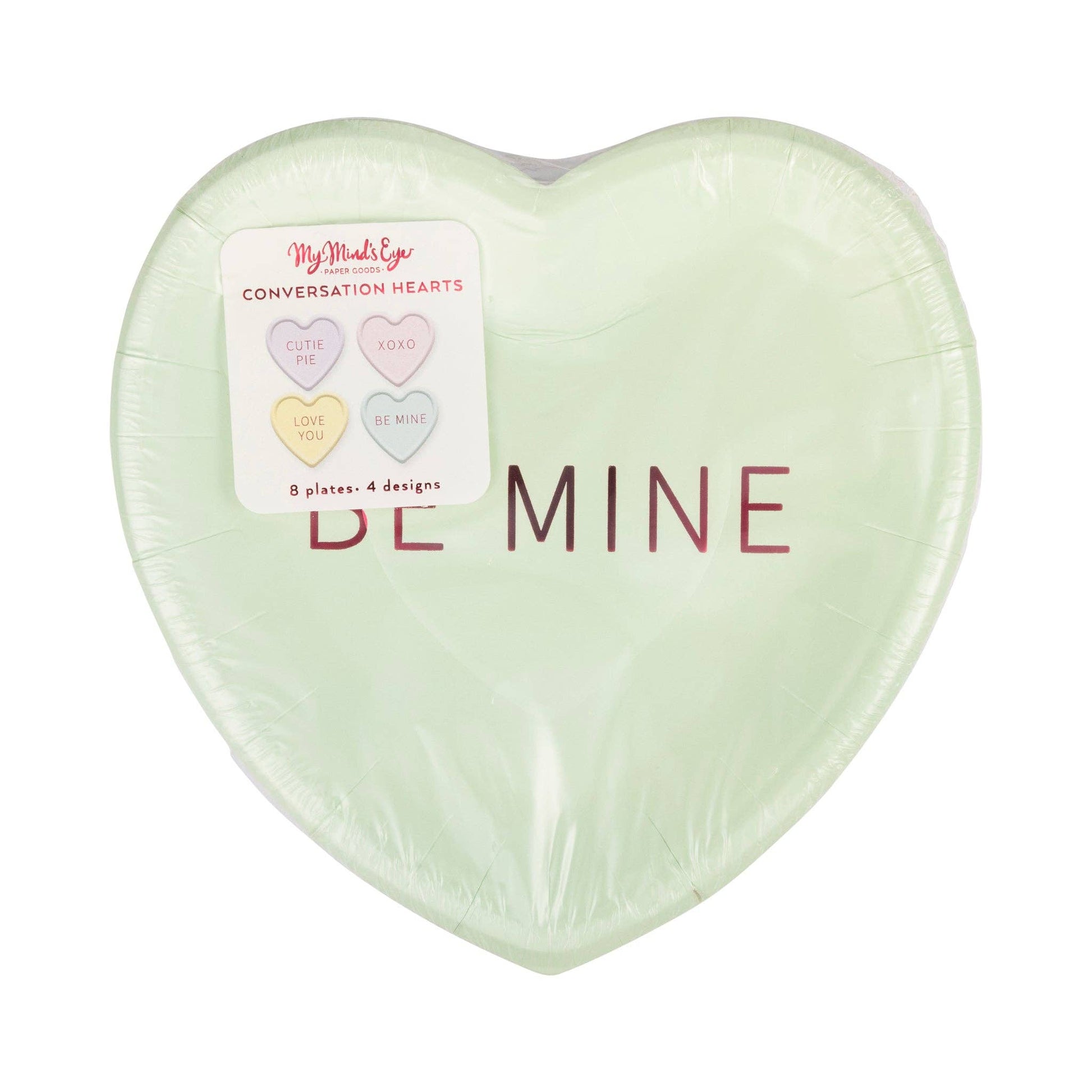 CVH1141 - Conversation Hearts Dessert Plate Set - Bria Blair Creative