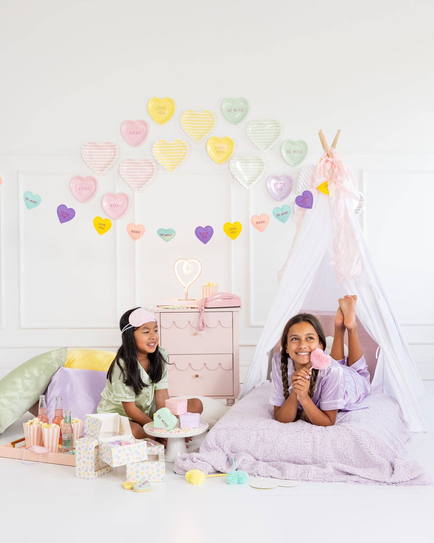 CVH1141 - Conversation Hearts Dessert Plate Set - Bria Blair Creative