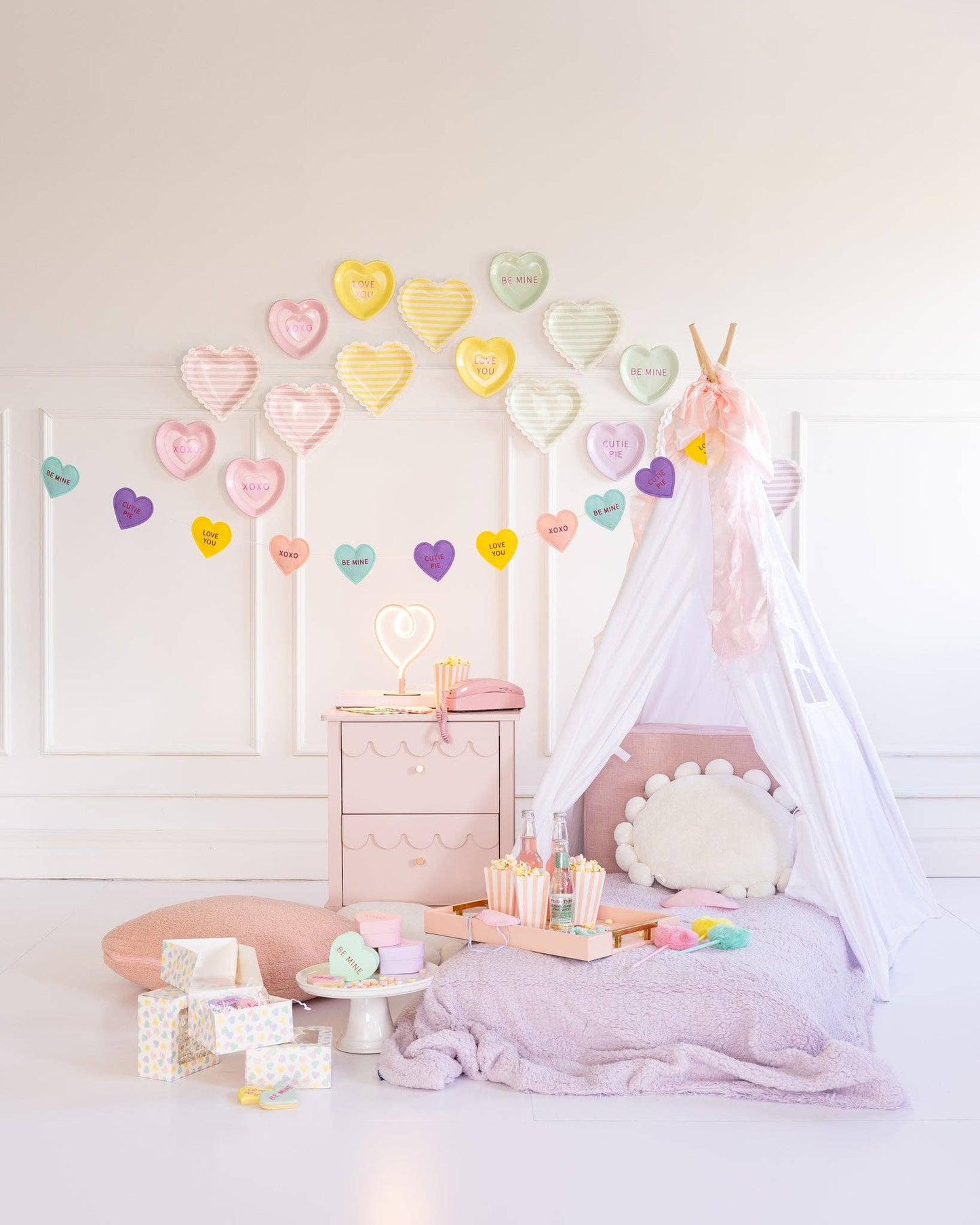 CVH1141 - Conversation Hearts Dessert Plate Set - Bria Blair Creative