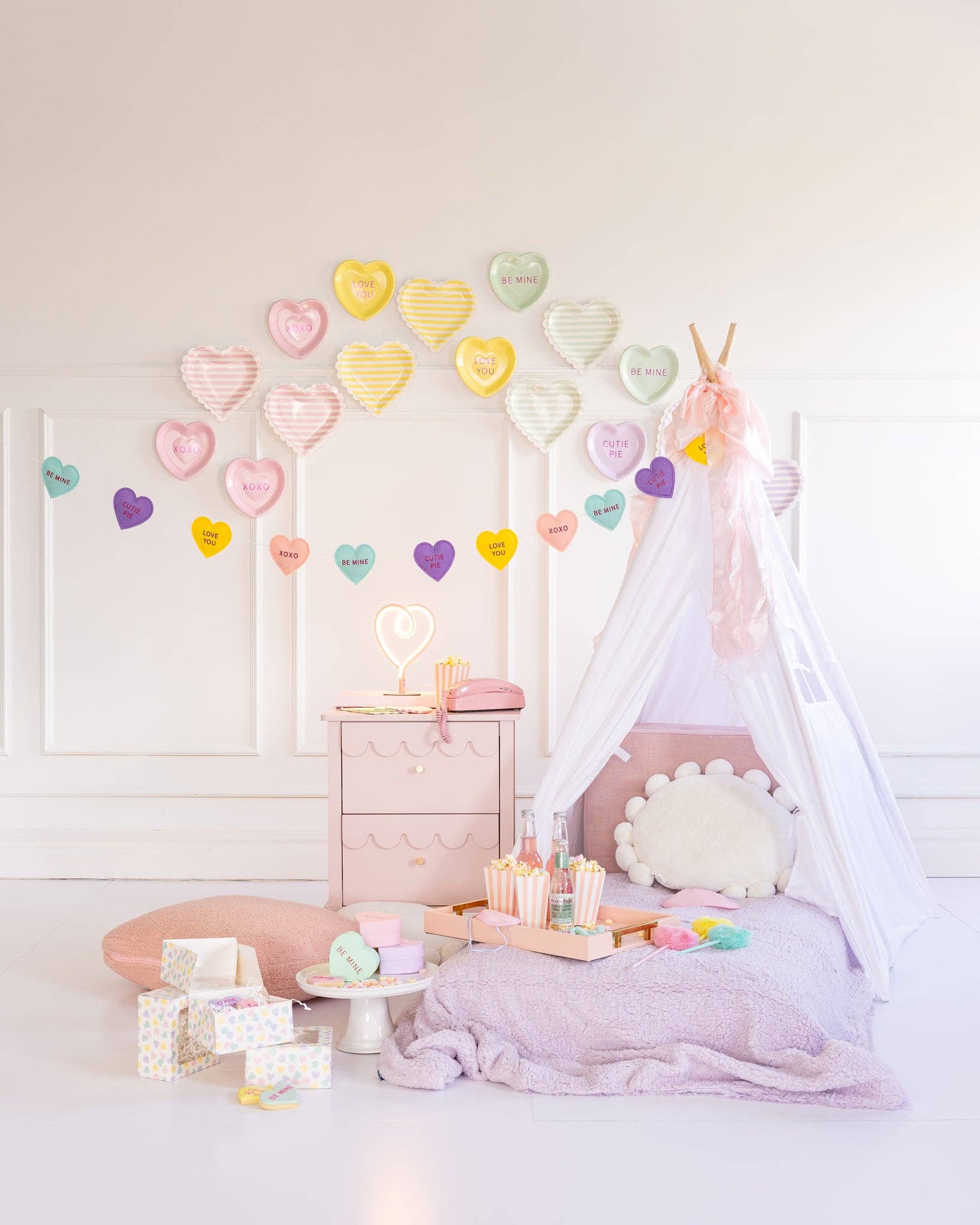 CVH1141 - Conversation Hearts Dessert Plate Set - Bria Blair Creative