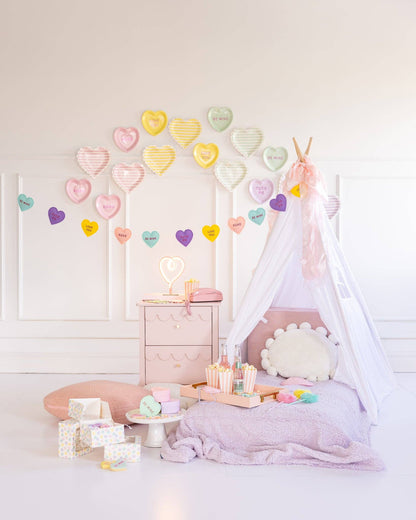 CVH1141 - Conversation Hearts Dessert Plate Set - Bria Blair Creative