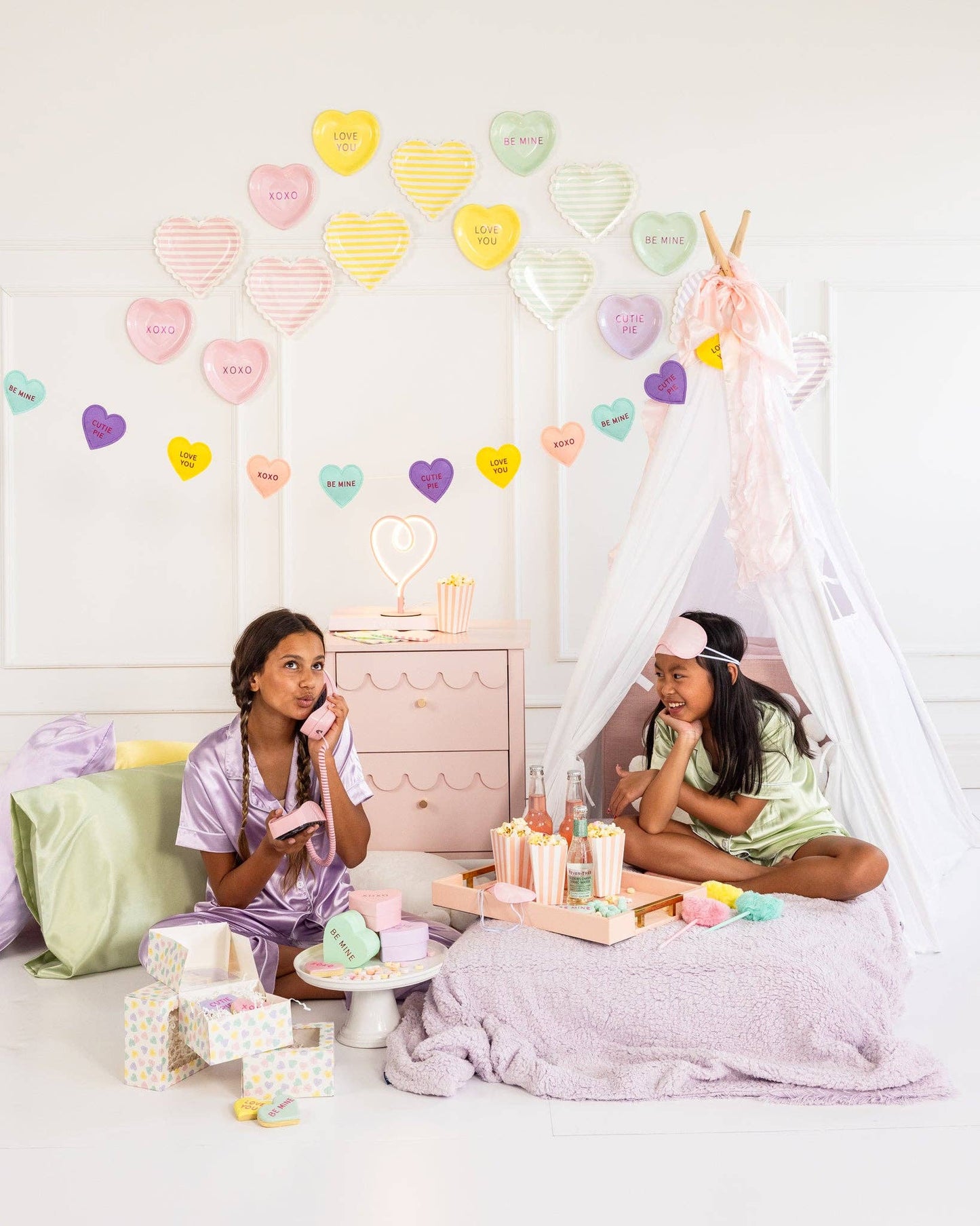 CVH1141 - Conversation Hearts Dessert Plate Set - Bria Blair Creative