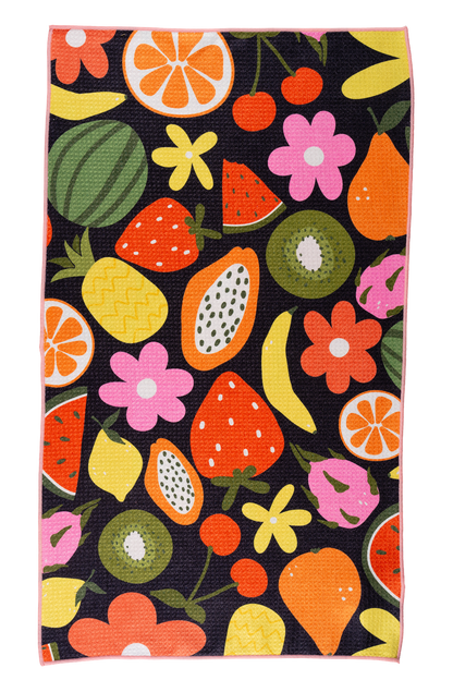 Fruit Basket Bloom Dish Towel