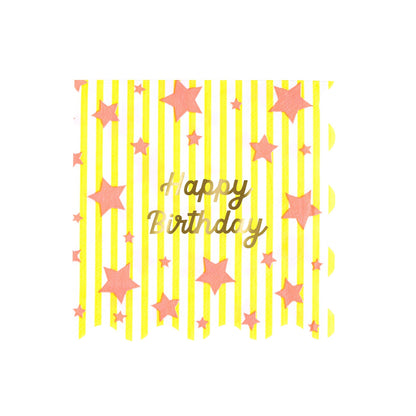 Bright Star Happy Birthday Large Napkins