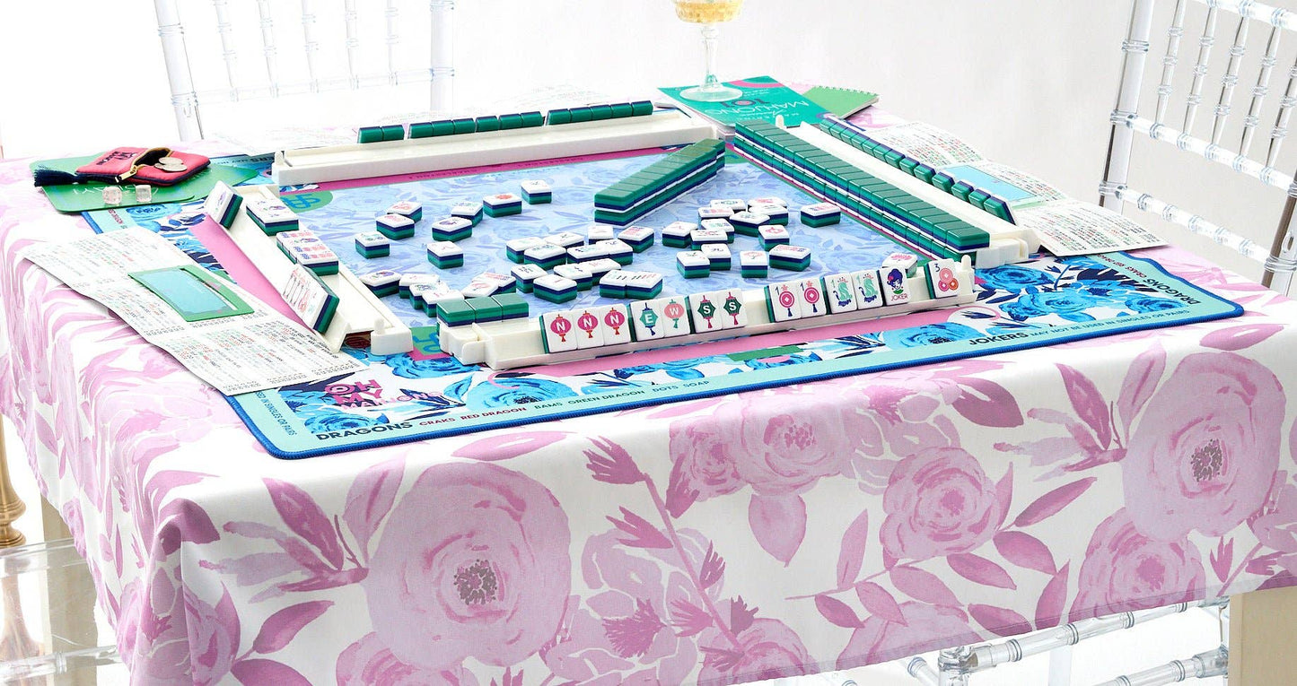 Lavender Lux Instructional Mahjong Tablecloth