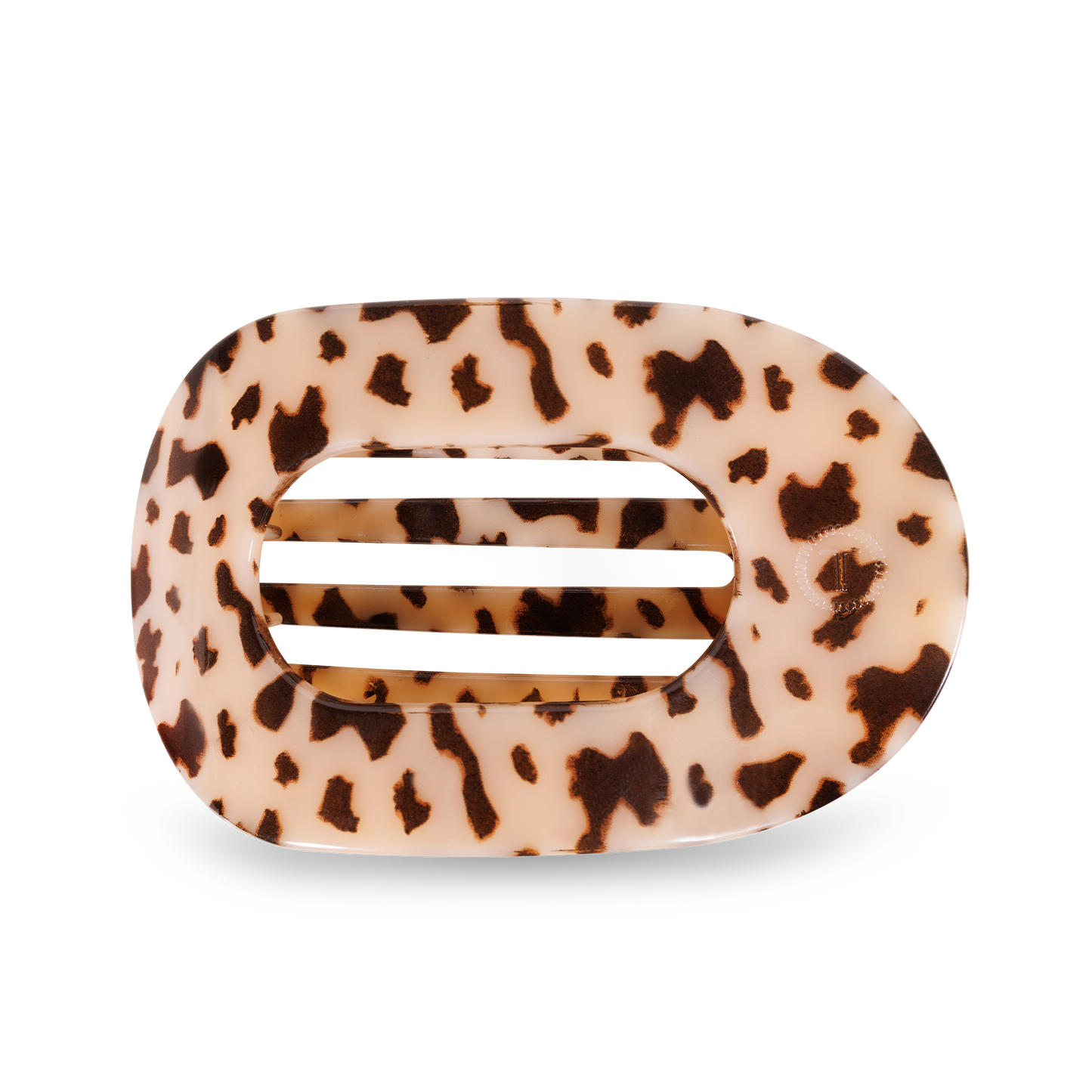 Round Flat Hair Clip | Large | Blonde Tortoise