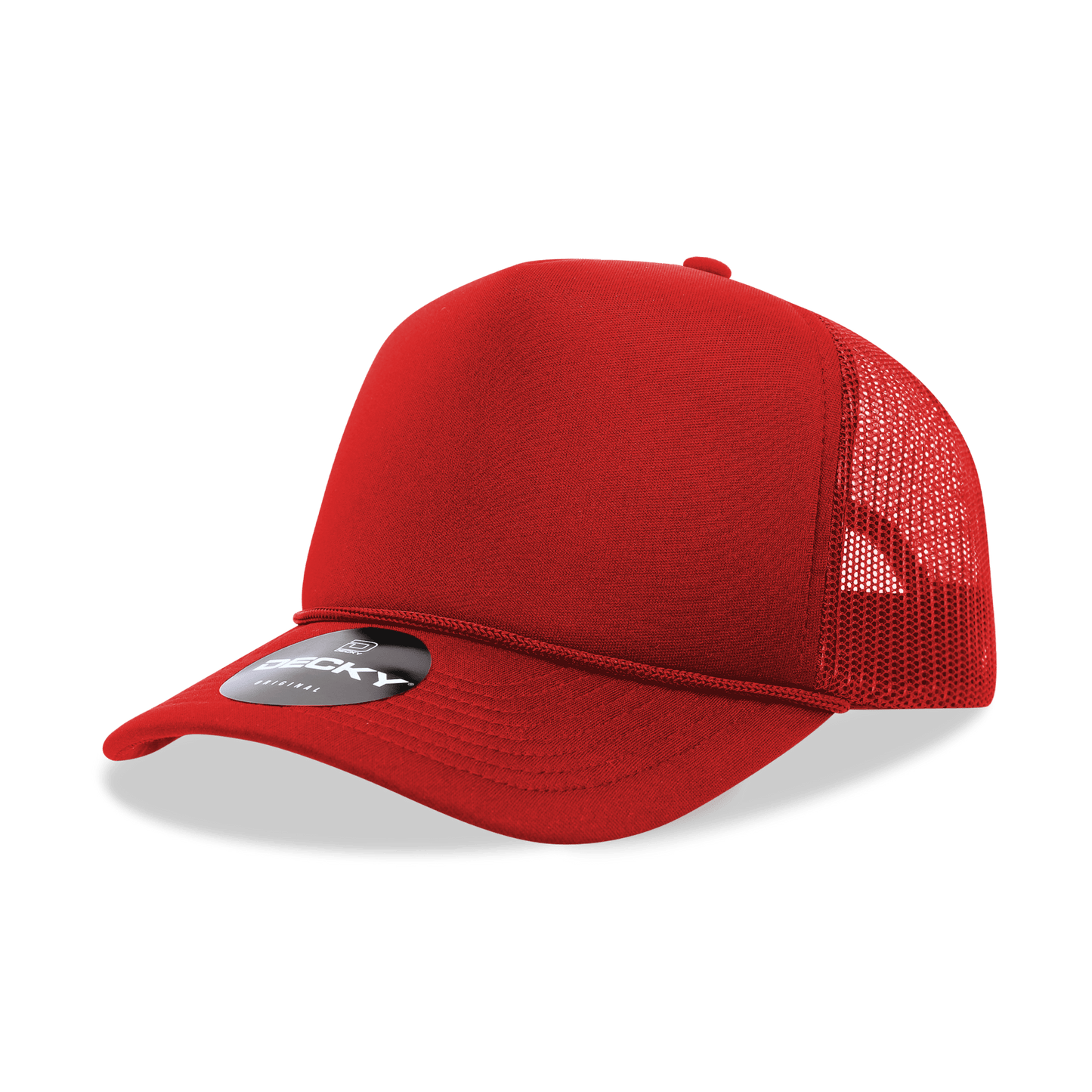 Decky 6025 - Mid Profile, 5 Panel Foam Trucker Hat - 6025: Cardinal - Bria Blair Creative