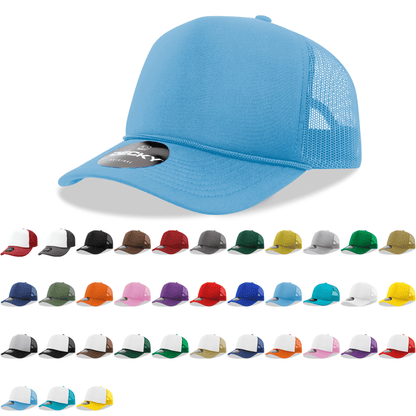 Decky 6025 - Mid Profile, 5 Panel Foam Trucker Hat - 6025: Cardinal - Bria Blair Creative