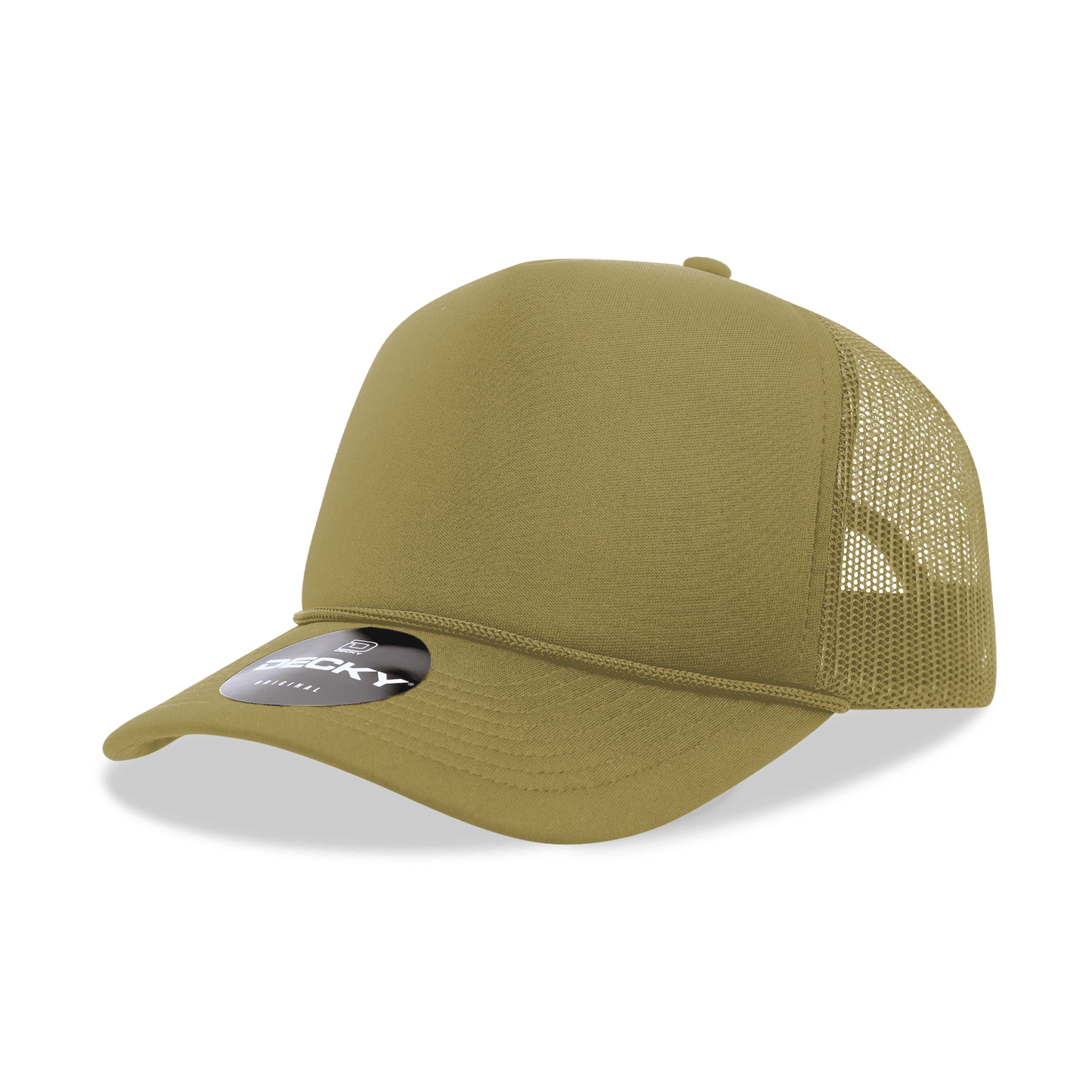 Decky 6025 - Mid Profile, 5 Panel Foam Trucker Hat - 6025: Pink - Bria Blair Creative