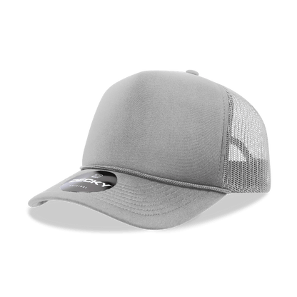 Decky 6025 - Mid Profile, 5 Panel Foam Trucker Hat - 6025: Red/Wht/Ryl - Bria Blair Creative