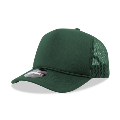 Decky 6025 - Mid Profile, 5 Panel Foam Trucker Hat - 6025: Red/Wht/Ryl - Bria Blair Creative
