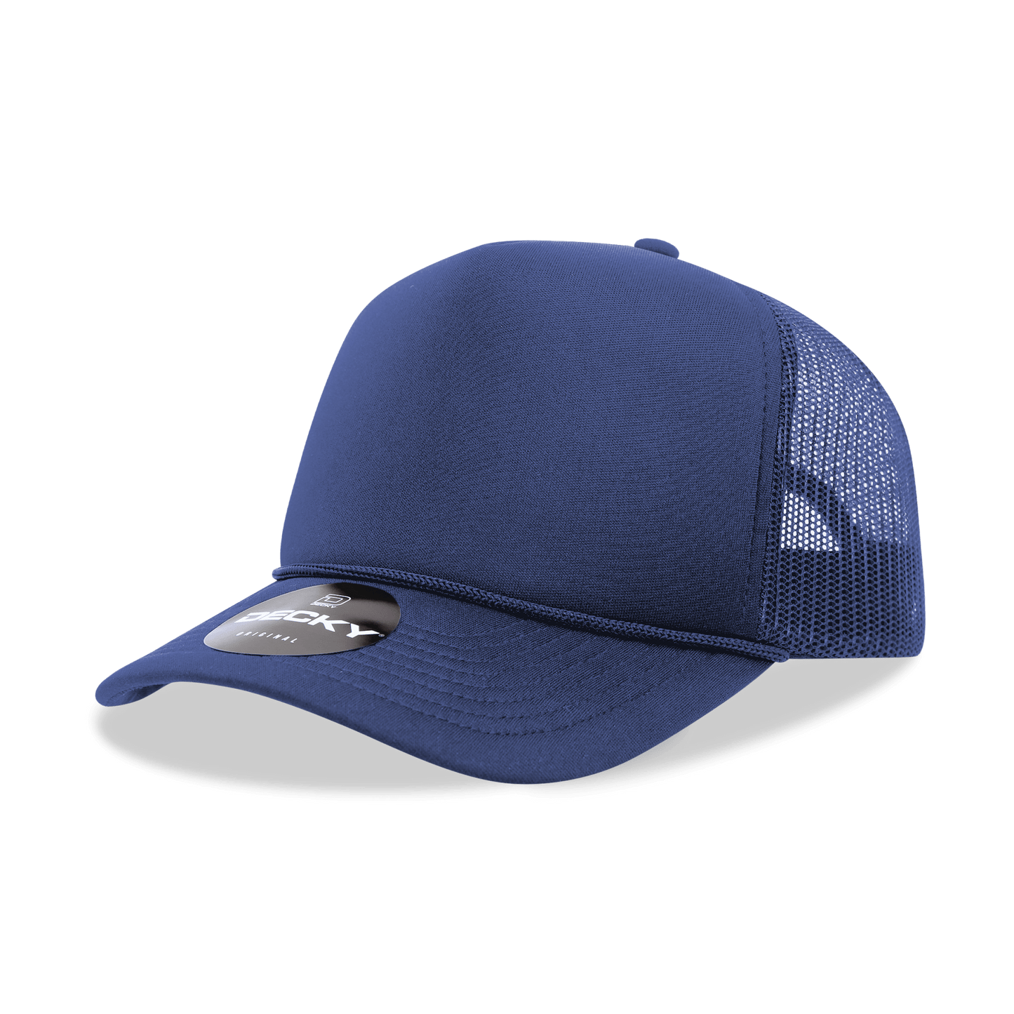 Decky 6025 - Mid Profile, 5 Panel Foam Trucker Hat - 6025: Ryl/Orn/Ryl - Bria Blair Creative