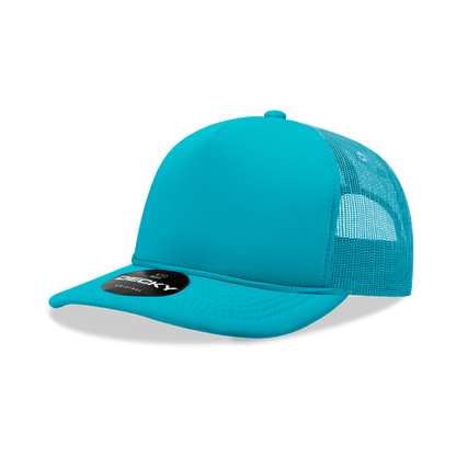 Decky 6025 - Mid Profile, 5 Panel Foam Trucker Hat - 6025: Sky/Wht/Sky - Bria Blair Creative