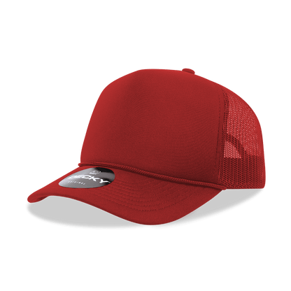 Decky 6025 - Mid Profile, 5 Panel Foam Trucker Hat - 6025: Sky/Wht/Sky - Bria Blair Creative
