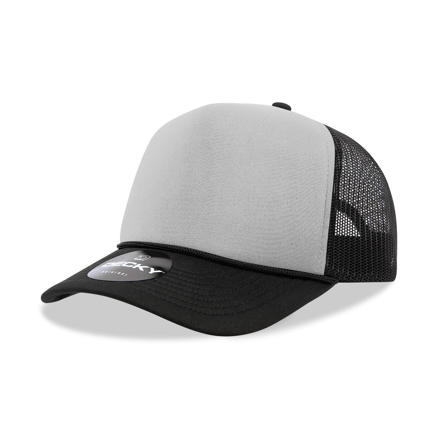 Decky 6025 - Mid Profile, 5 Panel Foam Trucker Hat - 6025: Sky/Wht/Sky - Bria Blair Creative