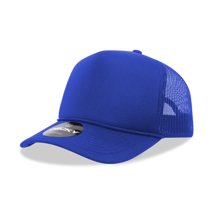 Decky 6025 - Mid Profile, 5 Panel Foam Trucker Hat - 6025: Teal/White - Bria Blair Creative