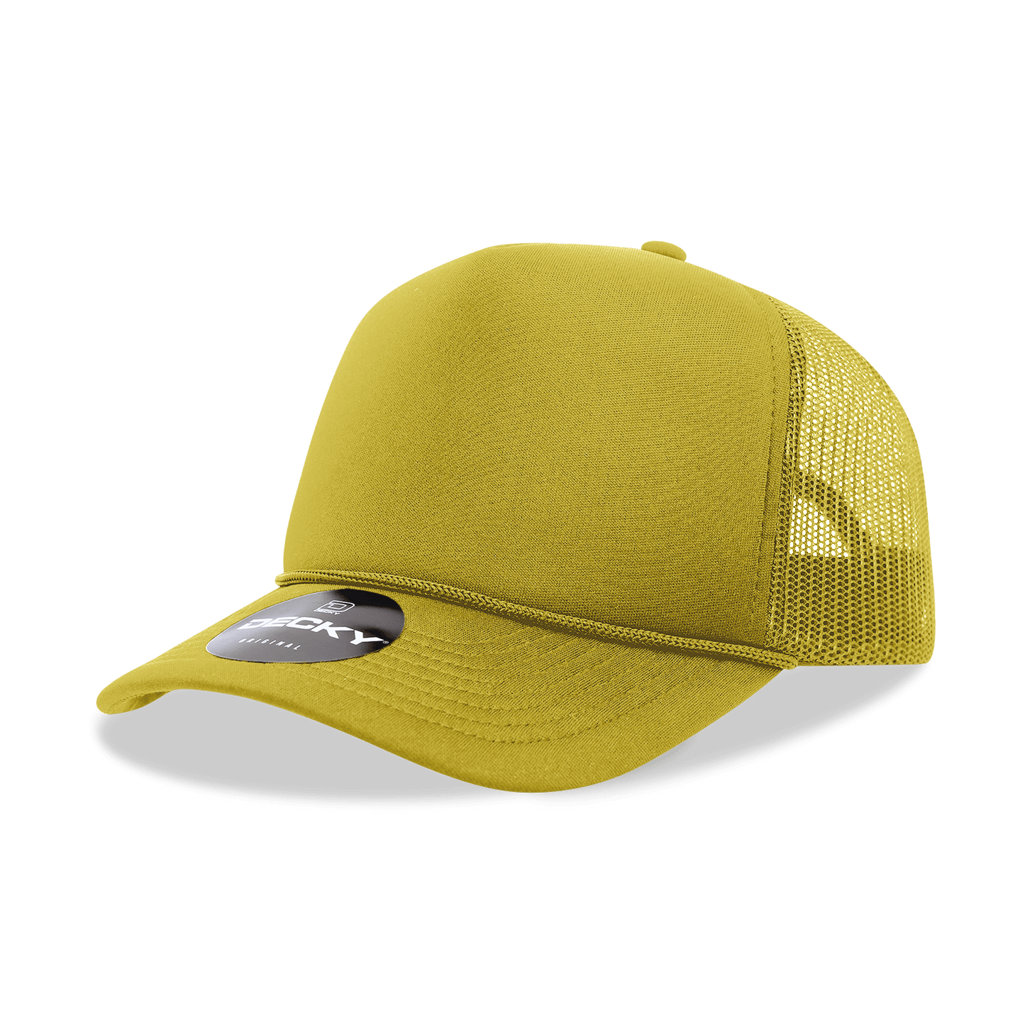 Decky 6025 - Mid Profile, 5 Panel Foam Trucker Hat - 6025: White - Bria Blair Creative