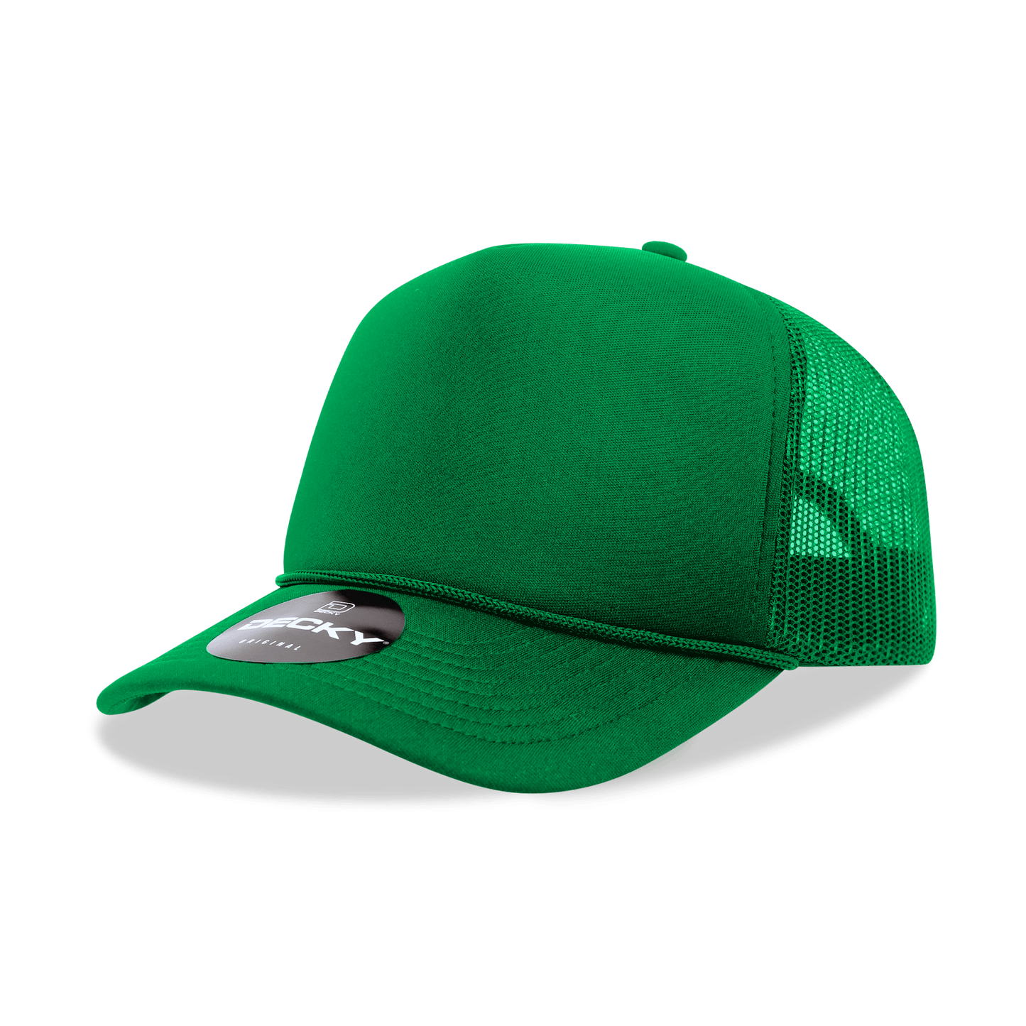 Decky 6025 - Mid Profile, 5 Panel Foam Trucker Hat - 6025: White - Bria Blair Creative