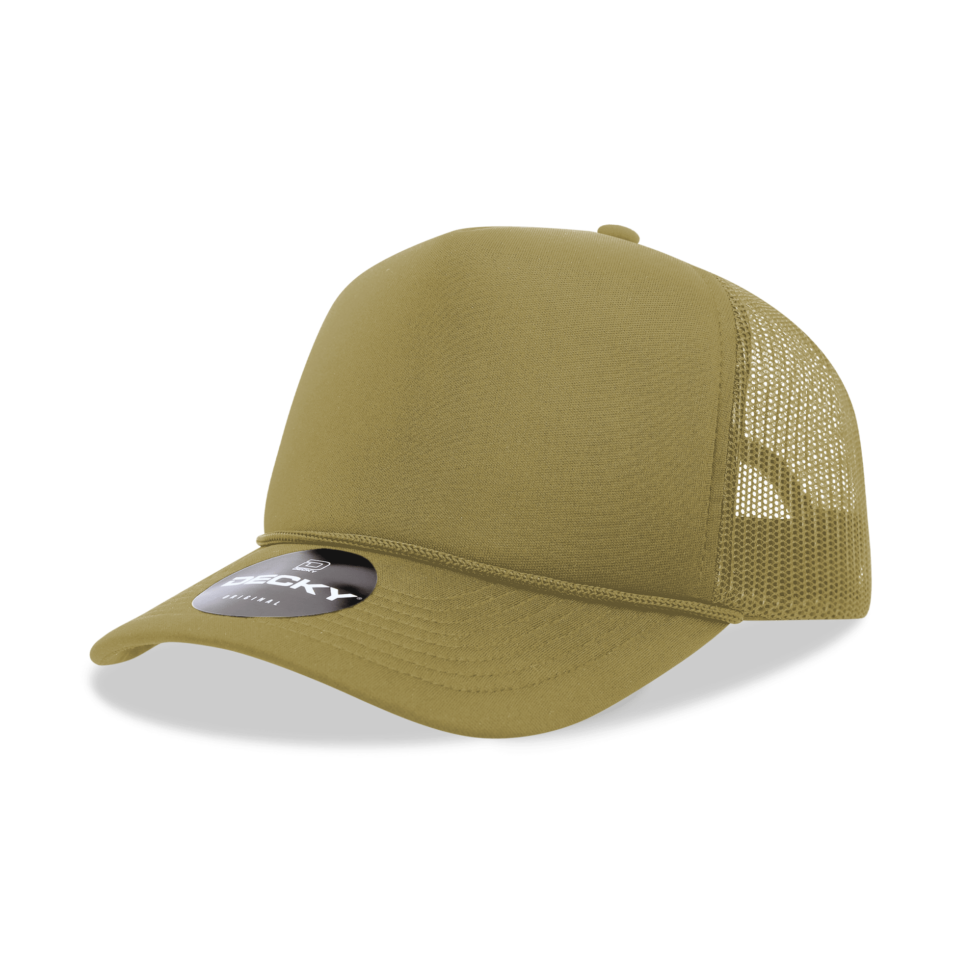 Decky 6025 - Mid Profile, 5 Panel Foam Trucker Hat - 6025: White - Bria Blair Creative