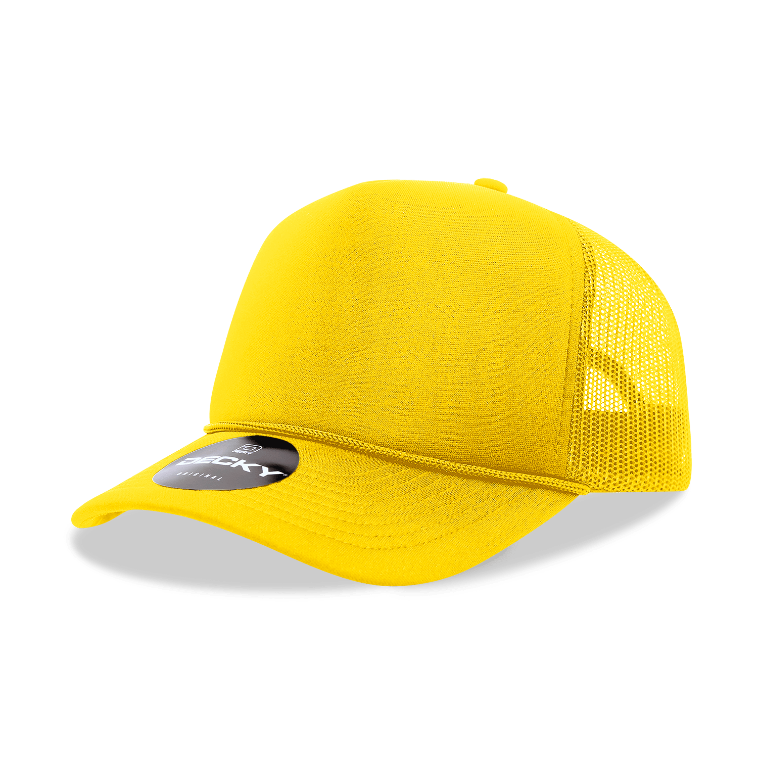 Decky 6025 - Mid Profile, 5 Panel Foam Trucker Hat - 6025: White - Bria Blair Creative