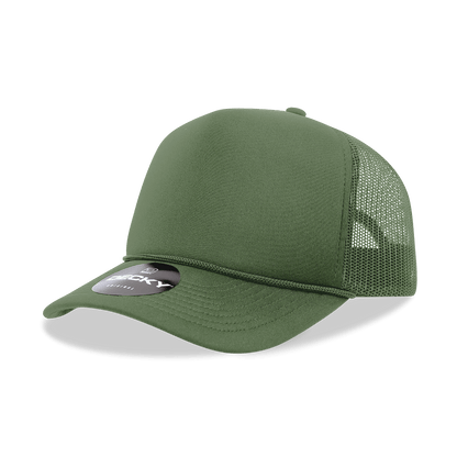Decky 6025 - Mid Profile, 5 Panel Foam Trucker Hat - 6025: Yellow - Bria Blair Creative