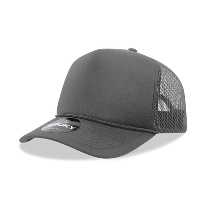 Decky 6025 - Mid Profile, 5 Panel Foam Trucker Hat - 6025: Yellow - Bria Blair Creative