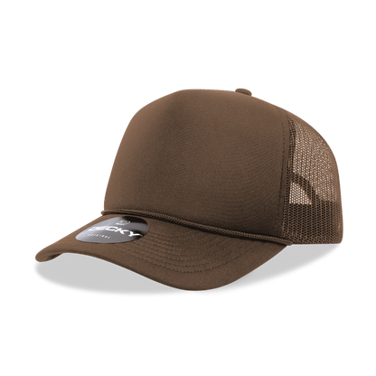Decky 6025 - Mid Profile, 5 Panel Foam Trucker Hat - 6025: Yellow - Bria Blair Creative