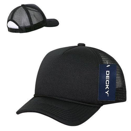 Decky 7010 - Kids, Youth Trucker Foam Hats, Mesh Back - 7010: Black - Bria Blair Creative