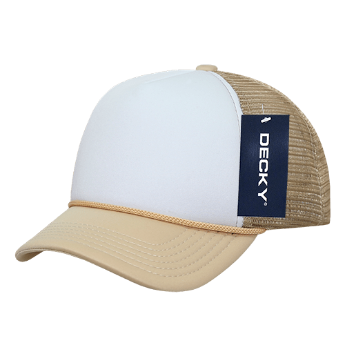 Decky 7010 - Kids, Youth Trucker Foam Hats, Mesh Back - 7010: Black/White - Bria Blair Creative