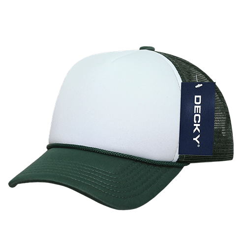 Decky 7010 - Kids, Youth Trucker Foam Hats, Mesh Back - 7010: Black/White - Bria Blair Creative