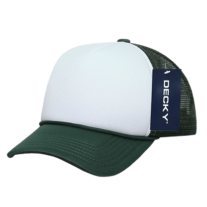Decky 7010 - Kids, Youth Trucker Foam Hats, Mesh Back - 7010: Black/White - Bria Blair Creative