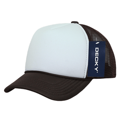 Decky 7010 - Kids, Youth Trucker Foam Hats, Mesh Back - 7010: Black/White - Bria Blair Creative