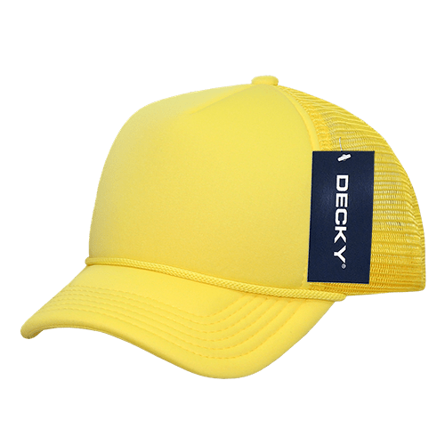 Decky 7010 - Kids, Youth Trucker Foam Hats, Mesh Back - 7010: Black/White - Bria Blair Creative