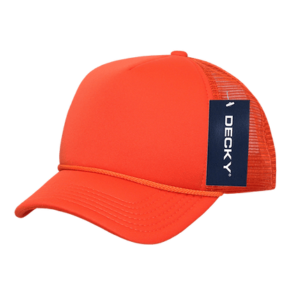 Decky 7010 - Kids, Youth Trucker Foam Hats, Mesh Back - 7010: Red/White - Bria Blair Creative