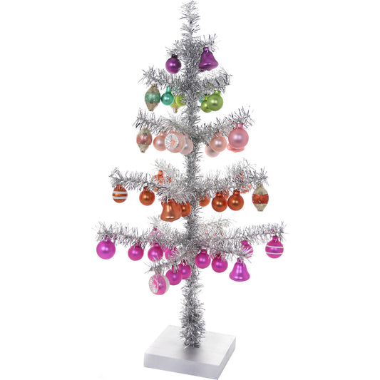Decorated Tinsel Tree, Silver by Cody Foster - Small - Bria Blair Creative