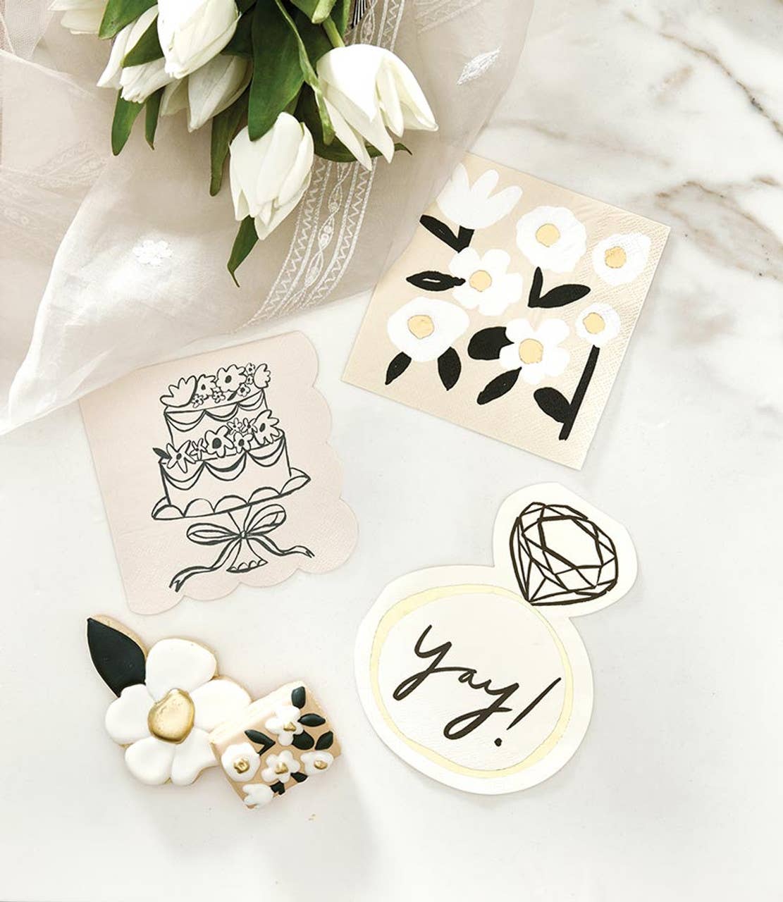 Die - Cut Cocktail Napkin - Yay!: Material - Bria Blair Creative