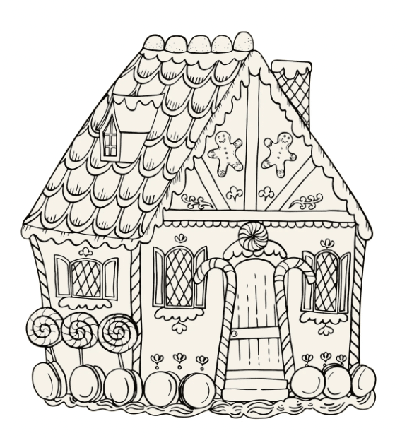 Die - Cut Gingerbread House Coloring Paper Placemats - Bria Blair Creative
