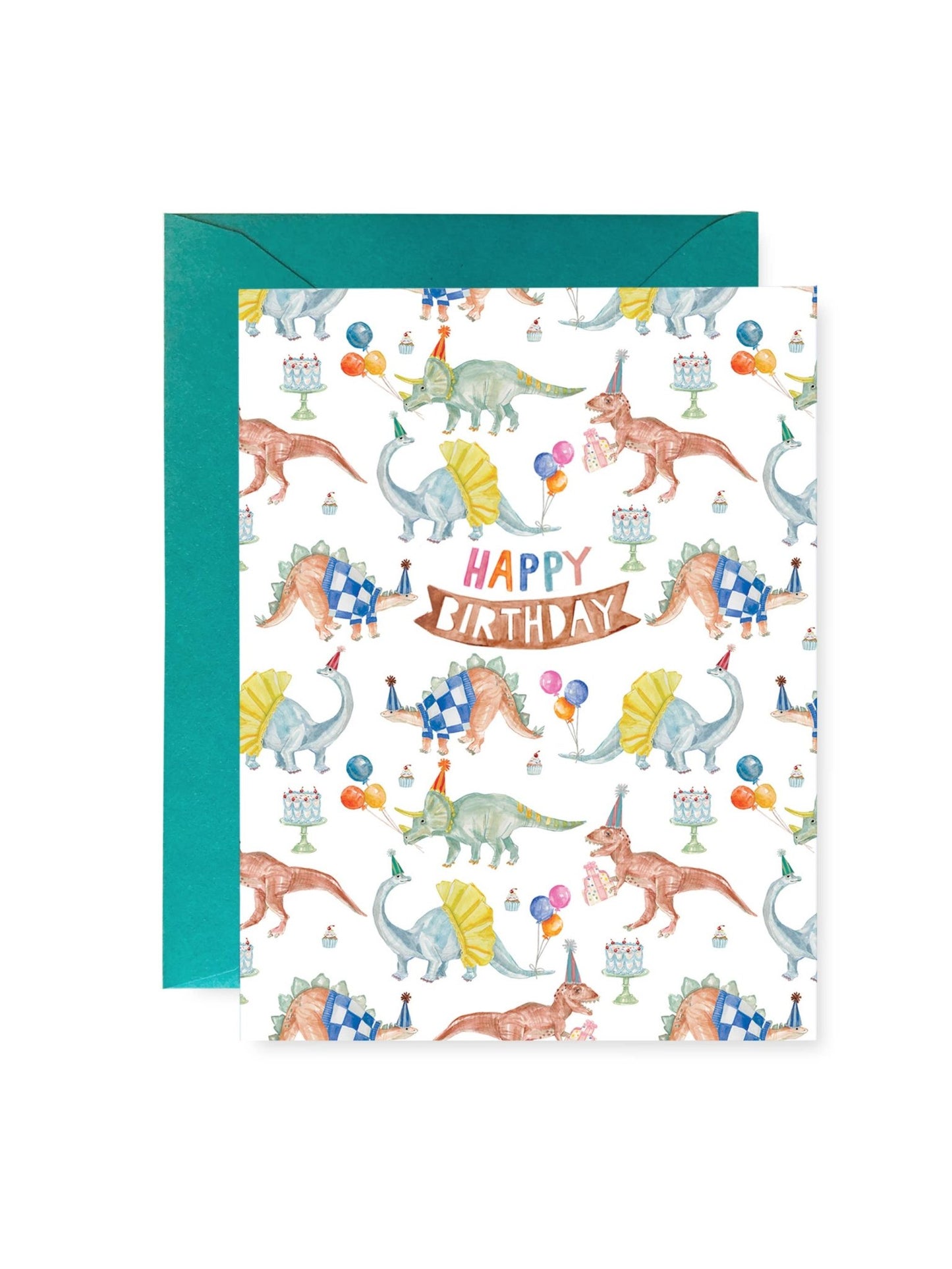 Dinosaur Birthday Greeting Card - Bria Blair Creative